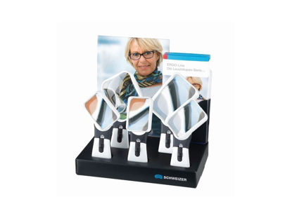 Image de Présentoir en carton de 5 loupes Schweizer Ergo-Lux MP mobil 4500K spécial droitiers et gauchers