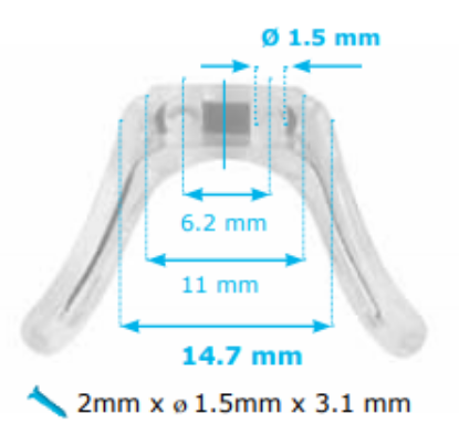 Nez selle argent 14,7mm