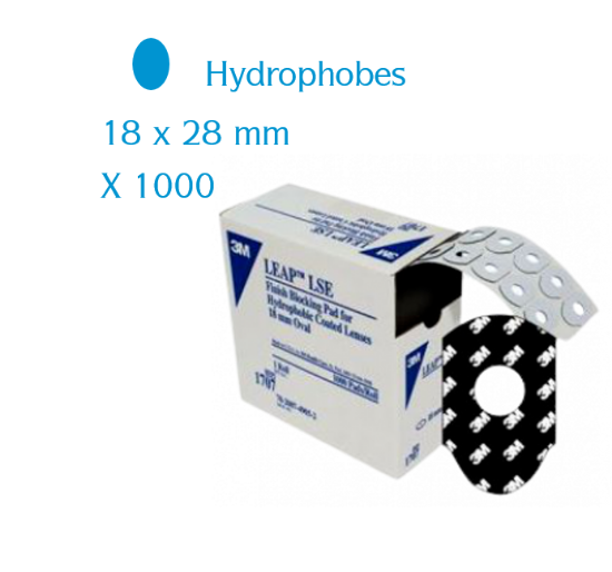 Pastilles adhésives 3M LEAP III ovales 18x28 mm hydrophobes (x1000)