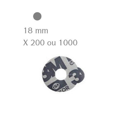Pastilles adhésives 3M ESSILOR ronde 18 mm (x200 ou 1000)