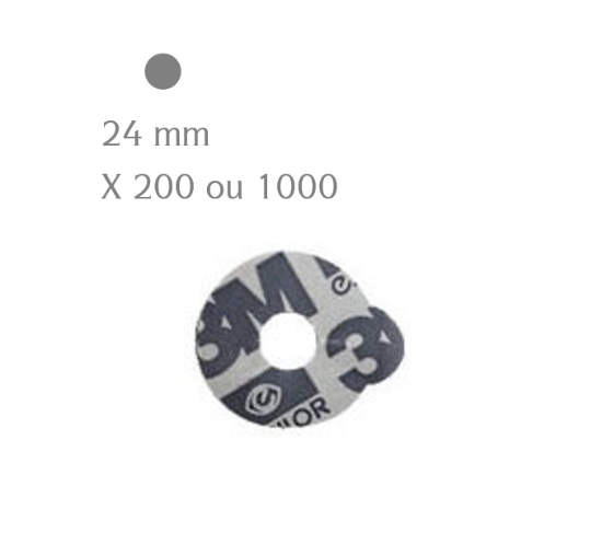 Pastilles adhésives 3M ESSILOR rondes 24 mm (x200 ou 1000)