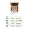 Composition du coffret en bois