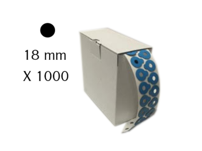 Pastilles adhésives génériques rondes 18 mm (x1000)